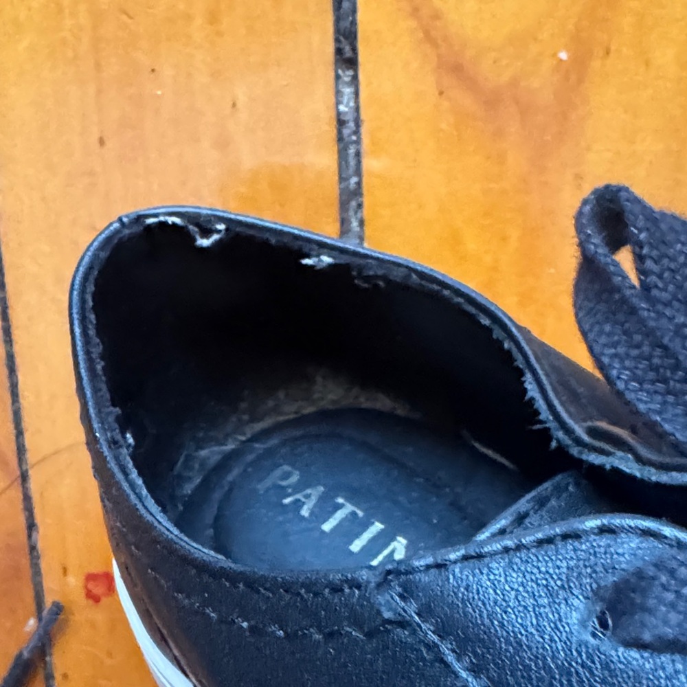 Patina Black Leather Sneakers women’s - Picture 5 of 7